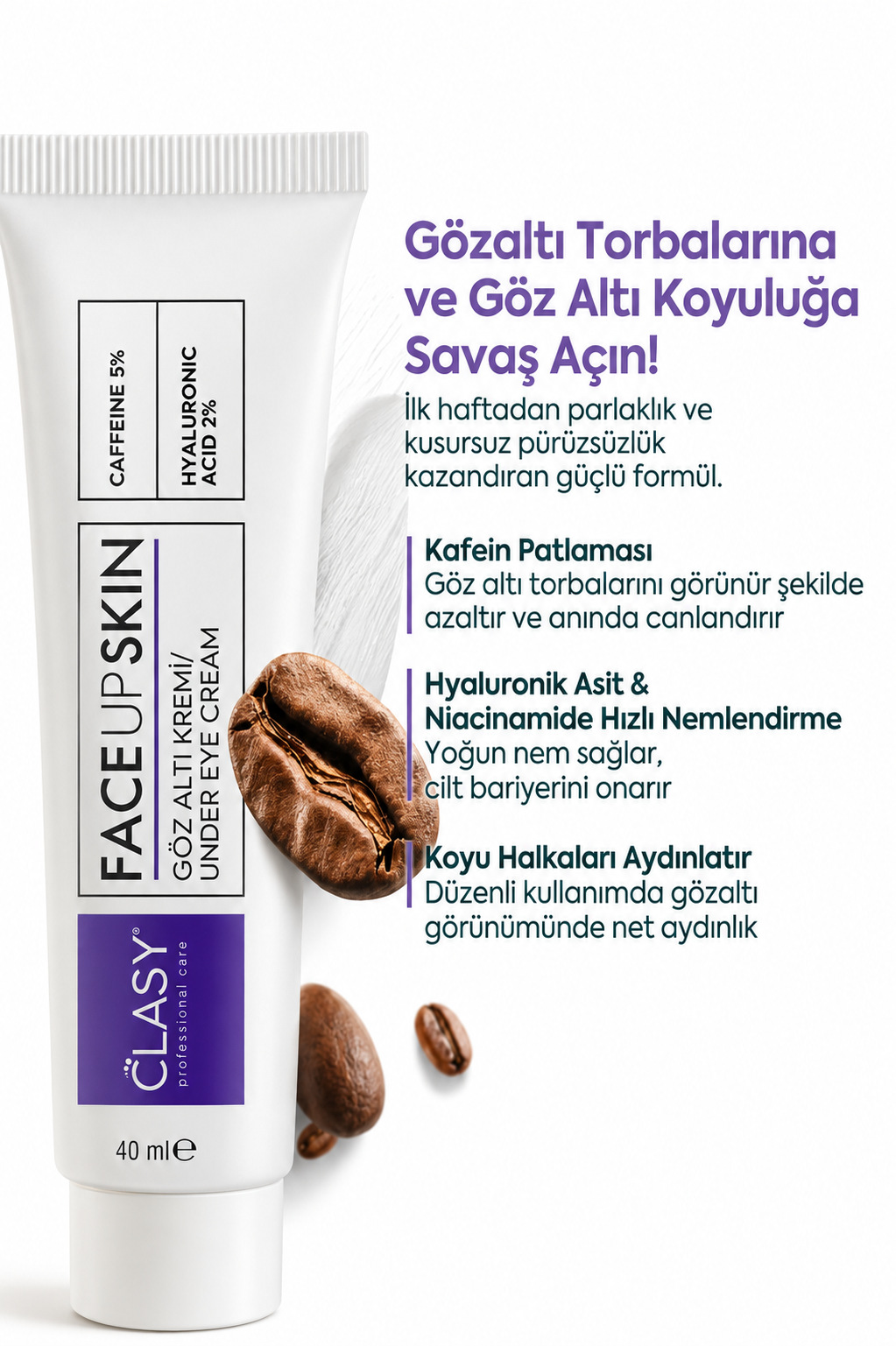 FACEUPSKIN® Under Eye Cream — Крем для век от мешков и тёмных кругов 40 мл