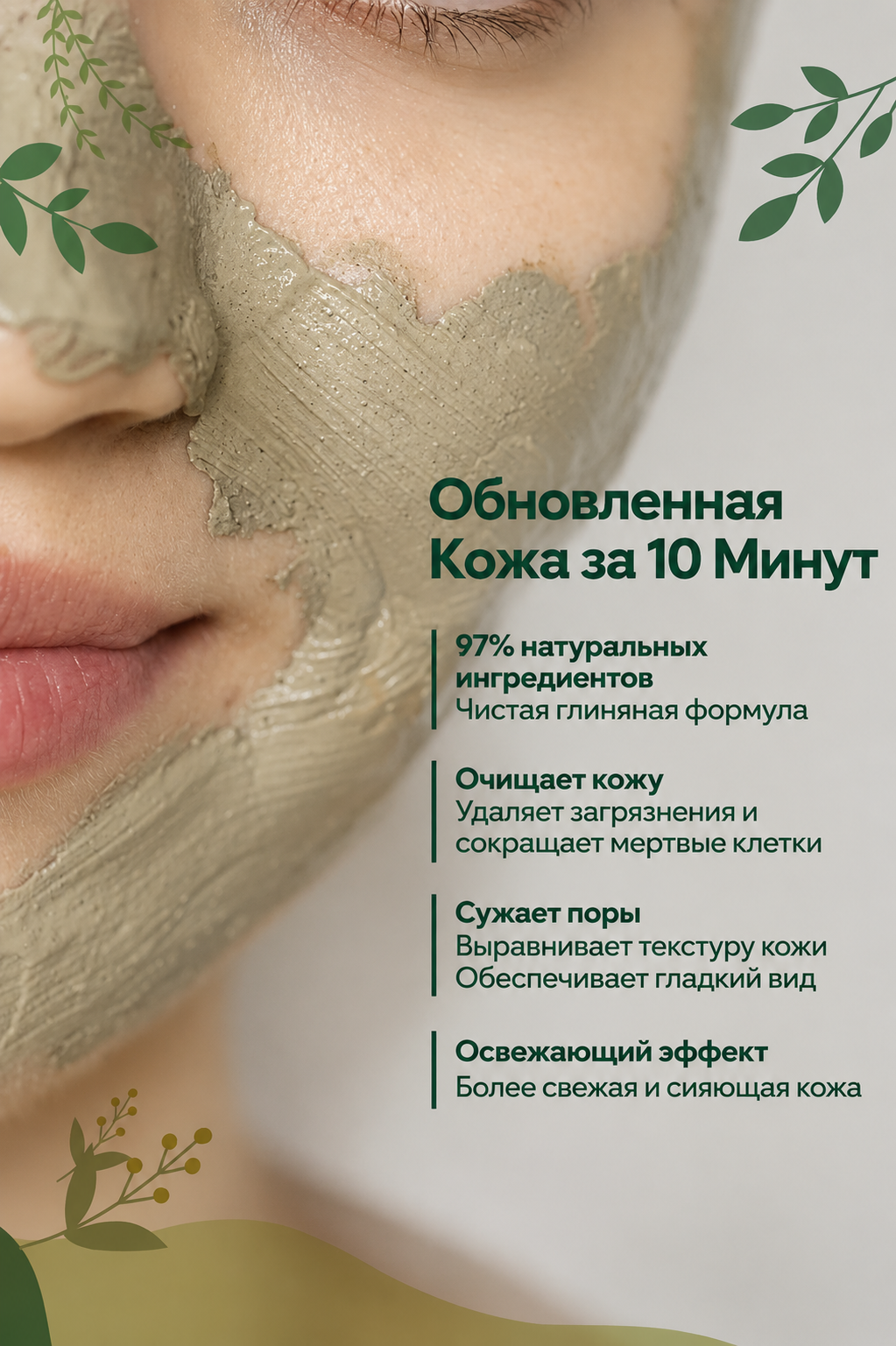Clay Mask — Глиняная маска против омертвевшей кожи 100 мл
