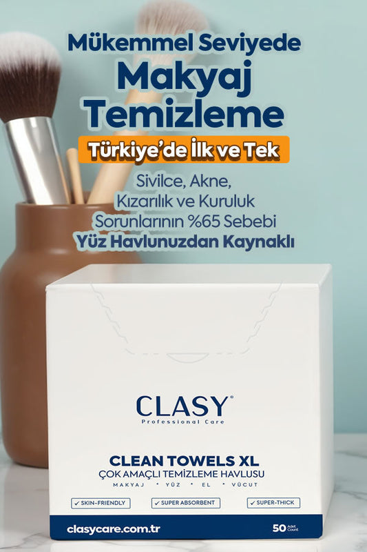 Clean Towels XL — Полотенца для снятия макияжа и умывания, 50 шт.