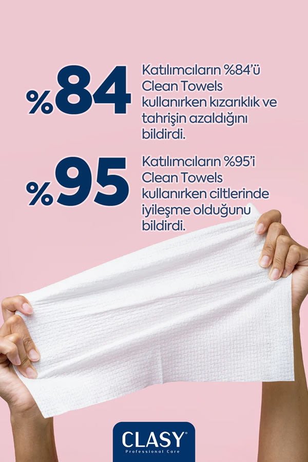 Clean Towels XL — Полотенца для снятия макияжа и умывания, 50 шт.